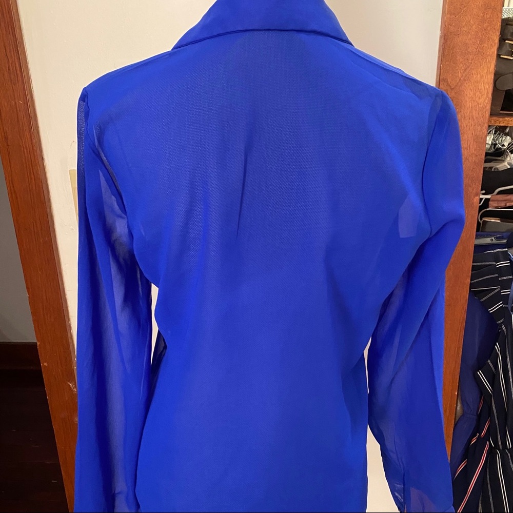 Blue button up blouse - Picture 5 of 6